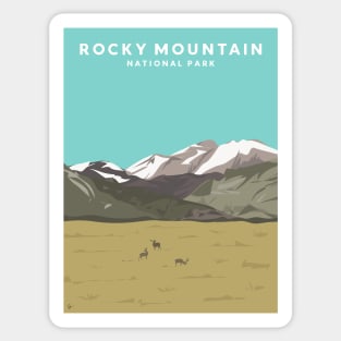 Rocky Mountain National Park, Colorado Travel Poster Sticker